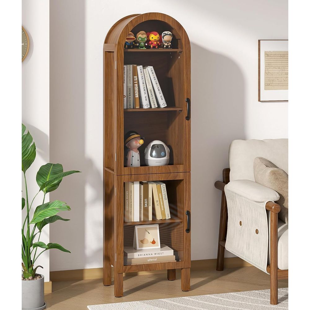 Kitchen - 64.17 in Tall Arched Display Cabinet