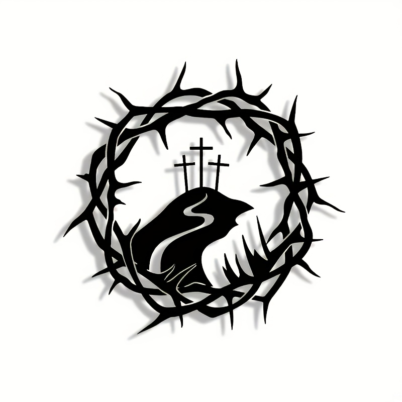Home Decor - CIFBUY Iron Wall Art Vine Circle