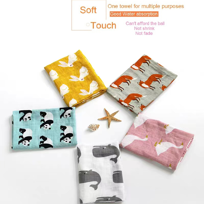Muslin Cotton Bedspread - Newborn Blankets Bamboo Bath Towel Baby