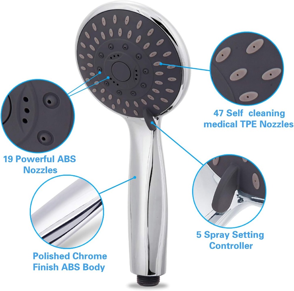 5-Setting High Pressure Handhe - High Pressure Shower Head Handheld recension och pris