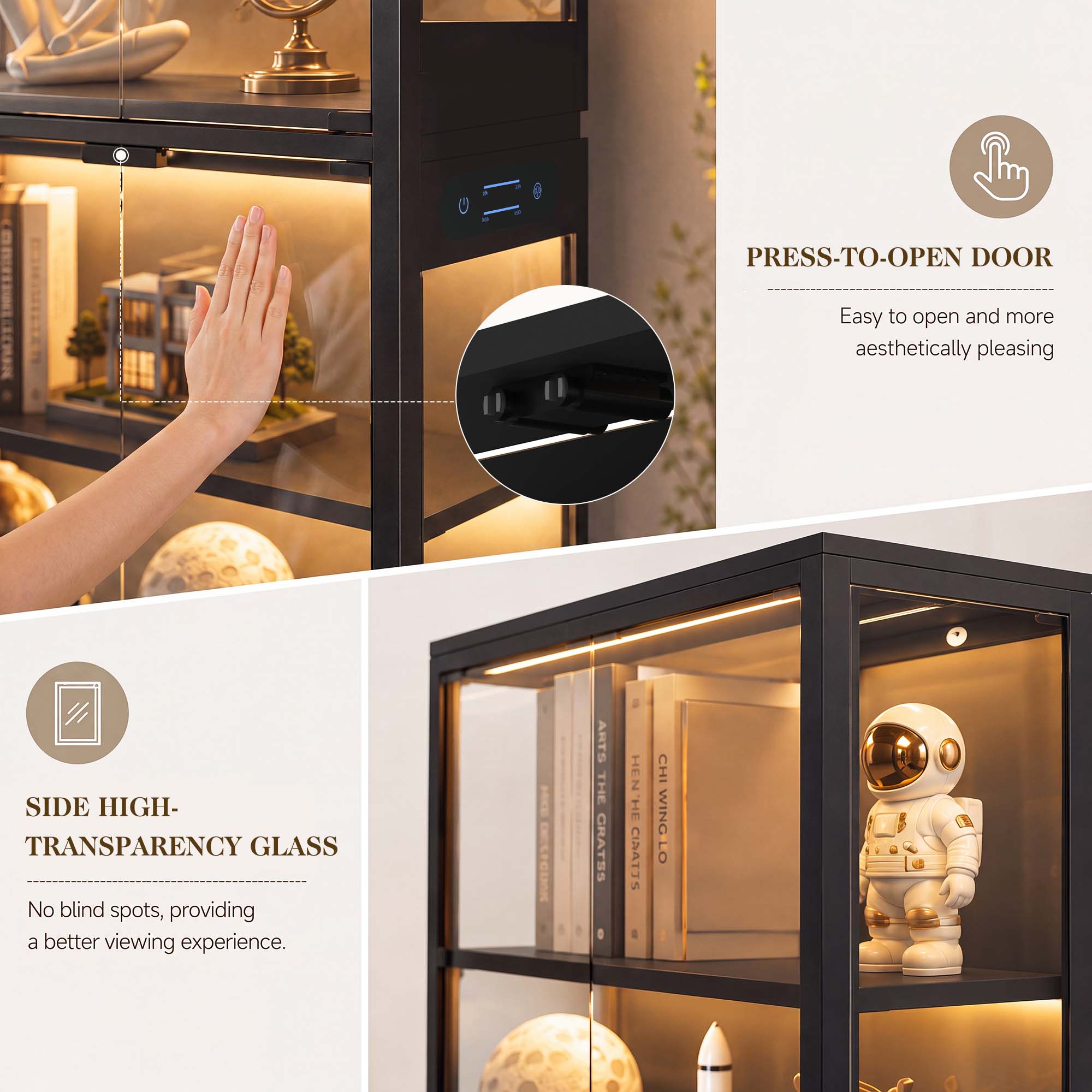TCGBKAF 5‑Tier Display Cabinet - Lighting recension och pris