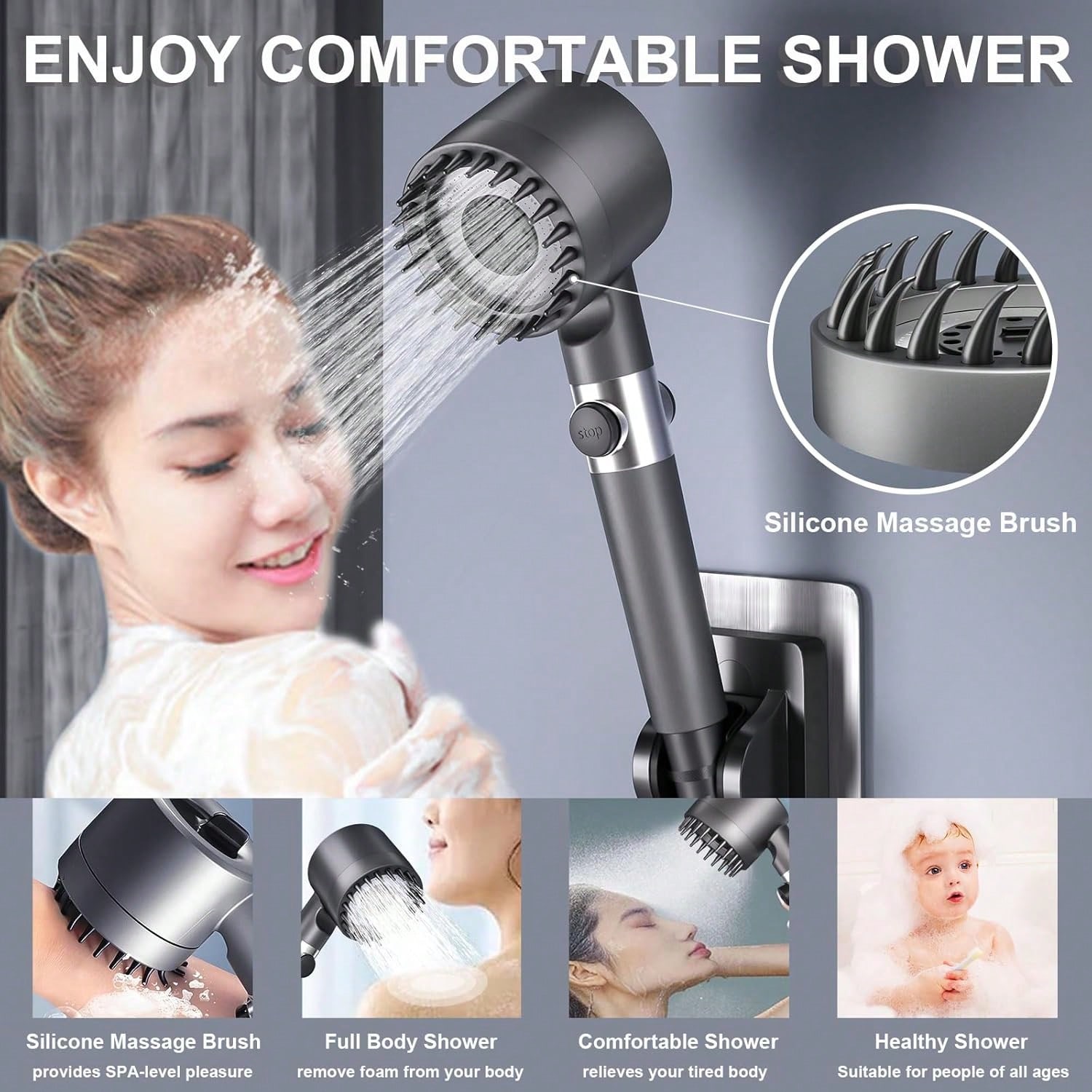 High-Pressure Handheld Shower  - High Pressure Shower Head Handheld recension och pris