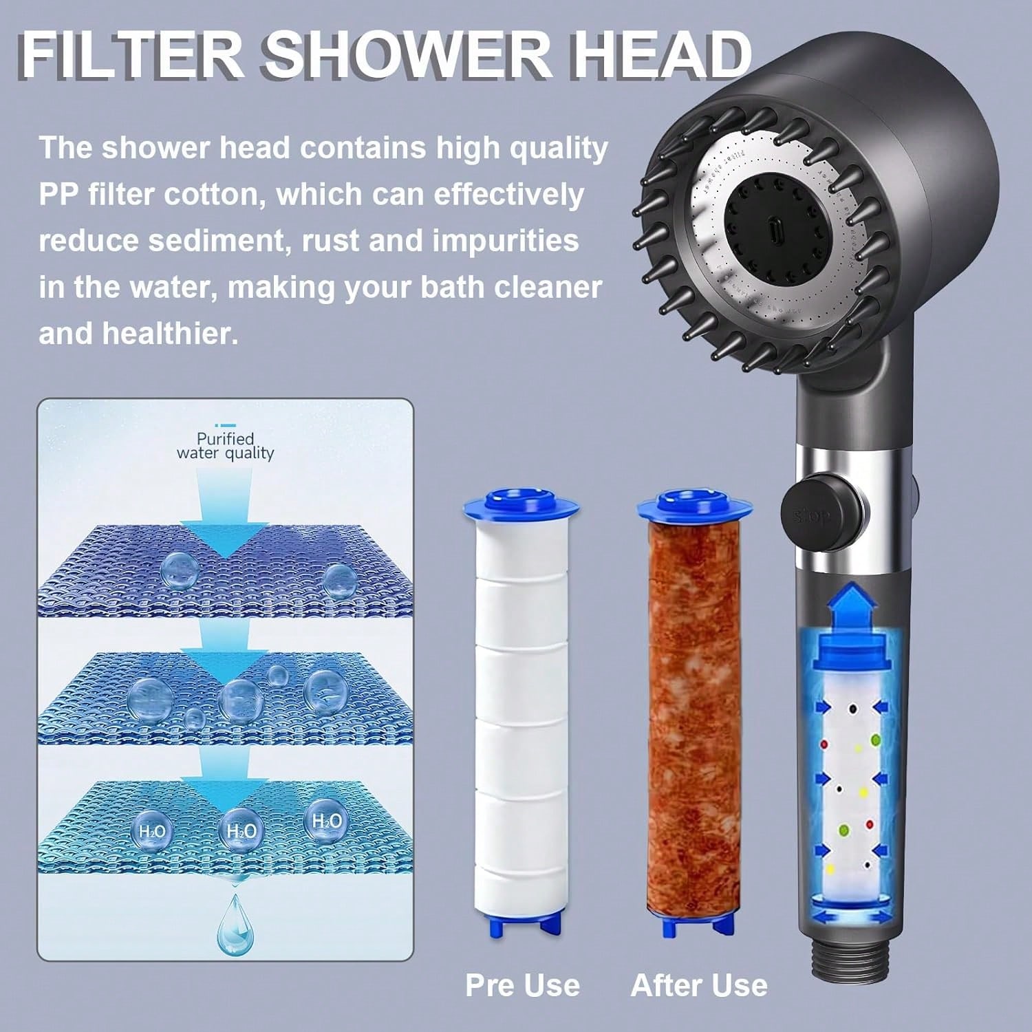 High-Pressure Handheld Shower  - High Pressure Shower Head Handheld recension och pris