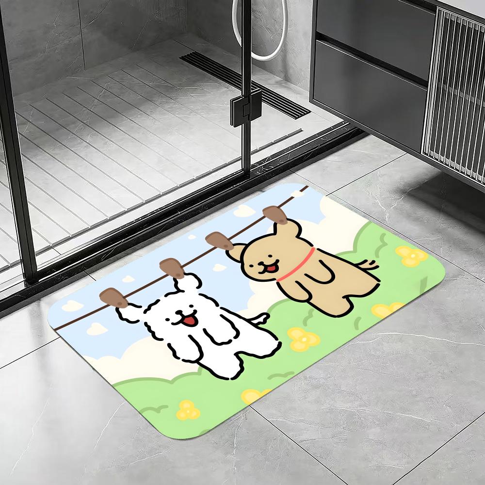 Anime L-LINE FRIENDS Puppy Flo - Quick Dry Diatomite Bath Mat recension och pris