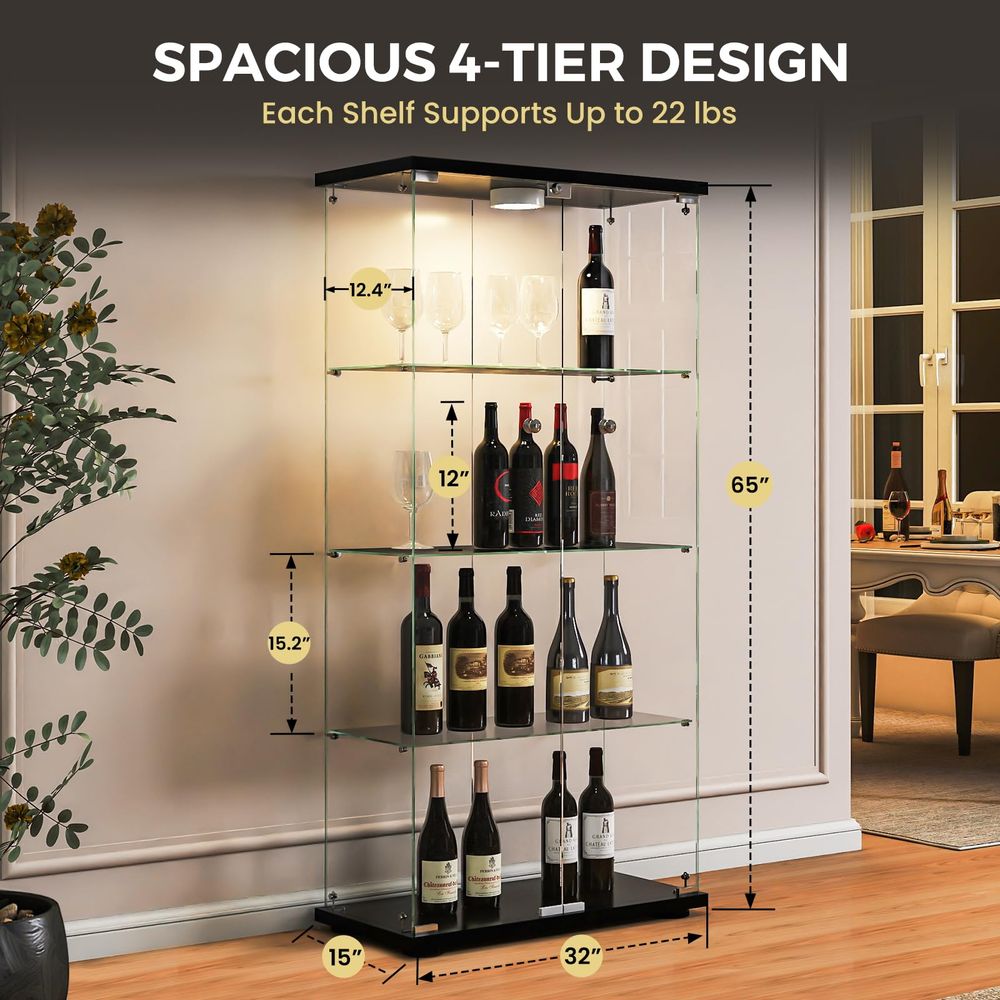 Display Cabinet with LED Light - Lighting recension och pris