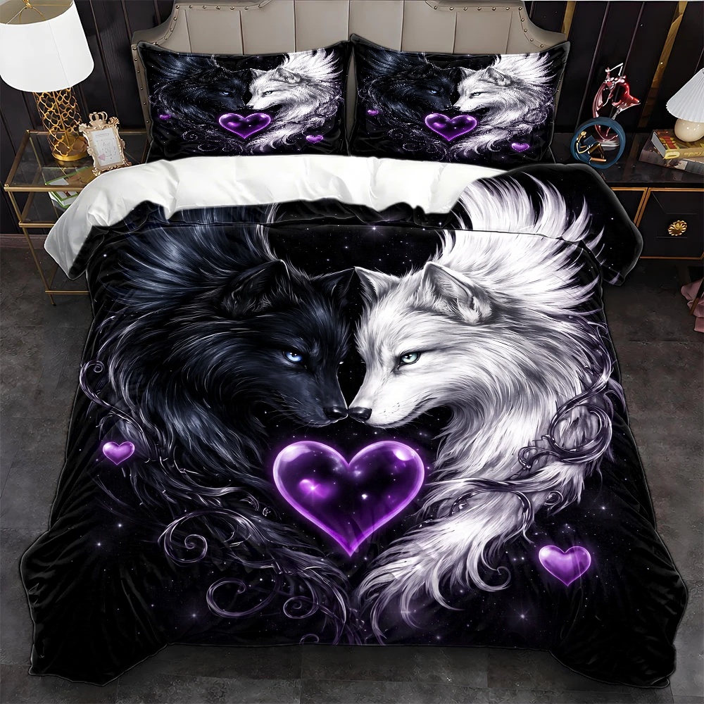 3Pc Hot-Selling Black and Whit - Duvet Cover Sets With Zipper recension och pris