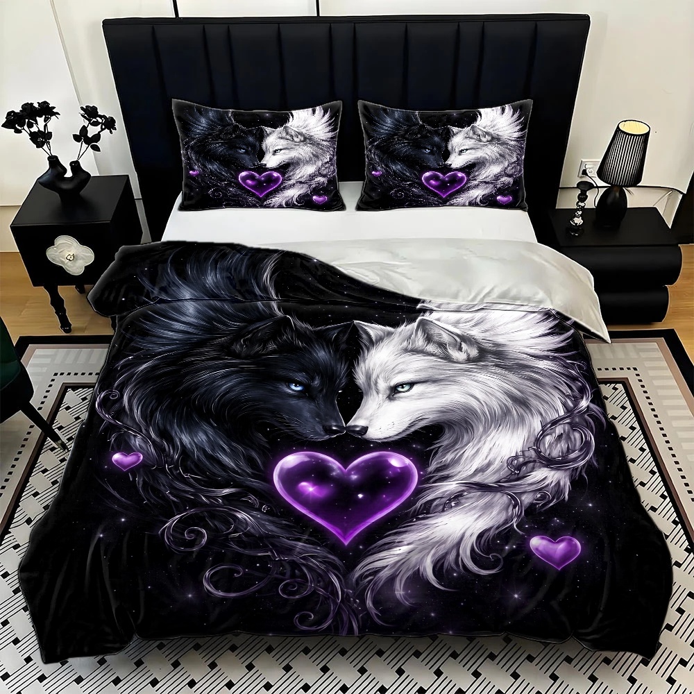 3Pc Hot-Selling Black and Whit - Duvet Cover Sets With Zipper recension och pris