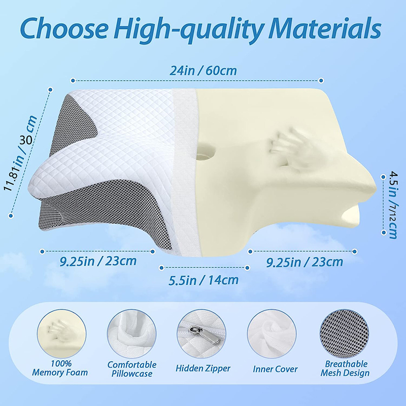New Memory Foam Cervical Pillo - Memory Foam Orthopedic Pillow Neck Pain recension och pris