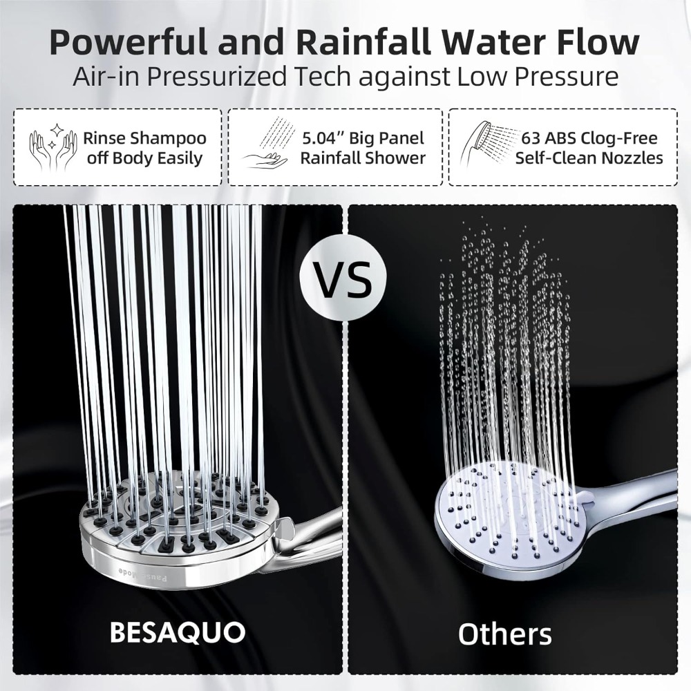 10-Function High Pressure Show - High Pressure Shower Head Handheld recension och pris