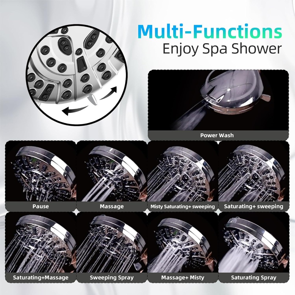 10-Function High Pressure Show - High Pressure Shower Head Handheld recension och pris