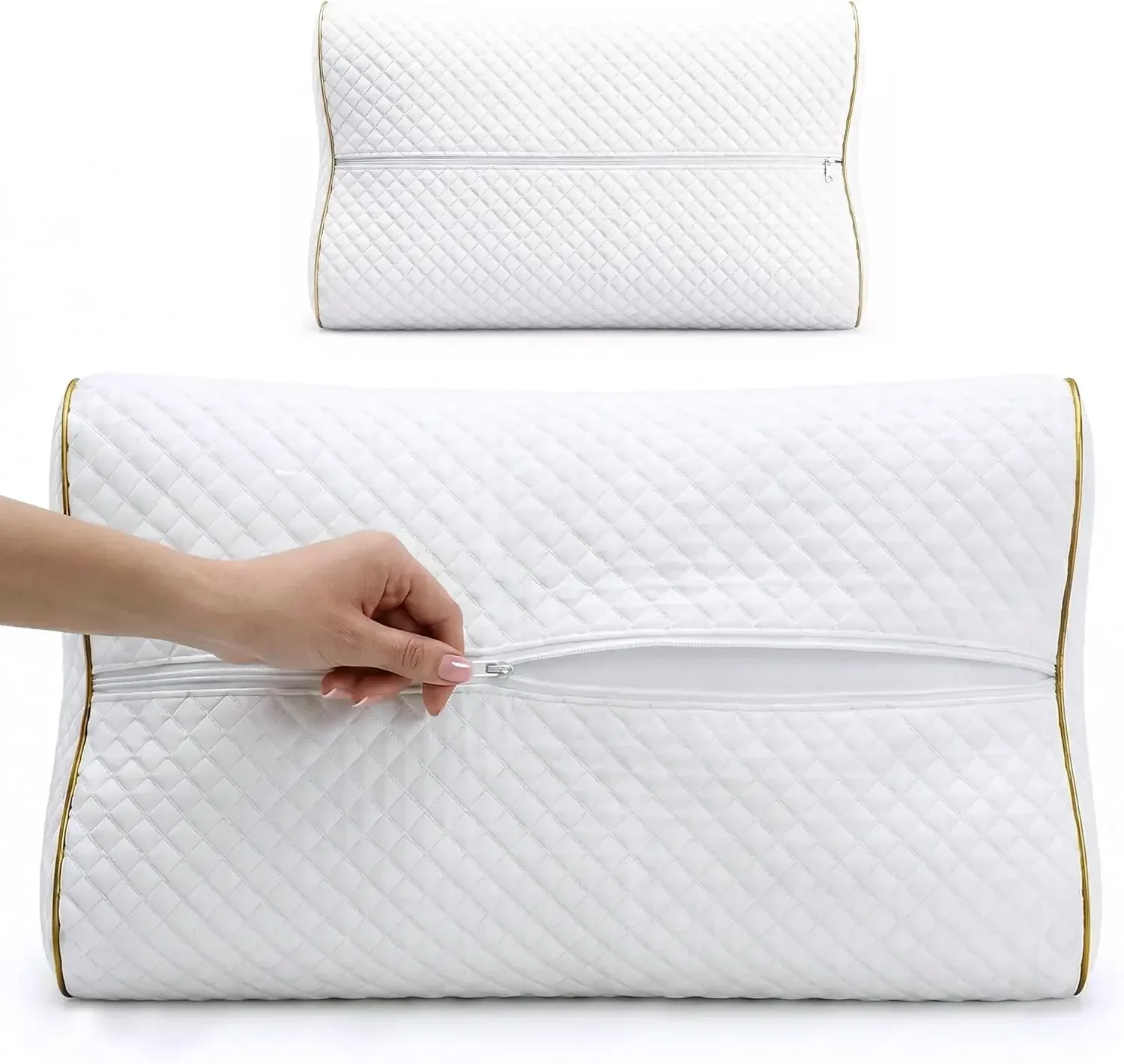2-Pack Queen Memory Foam Pillo - Memory Foam Orthopedic Pillow Neck Pain recension och pris
