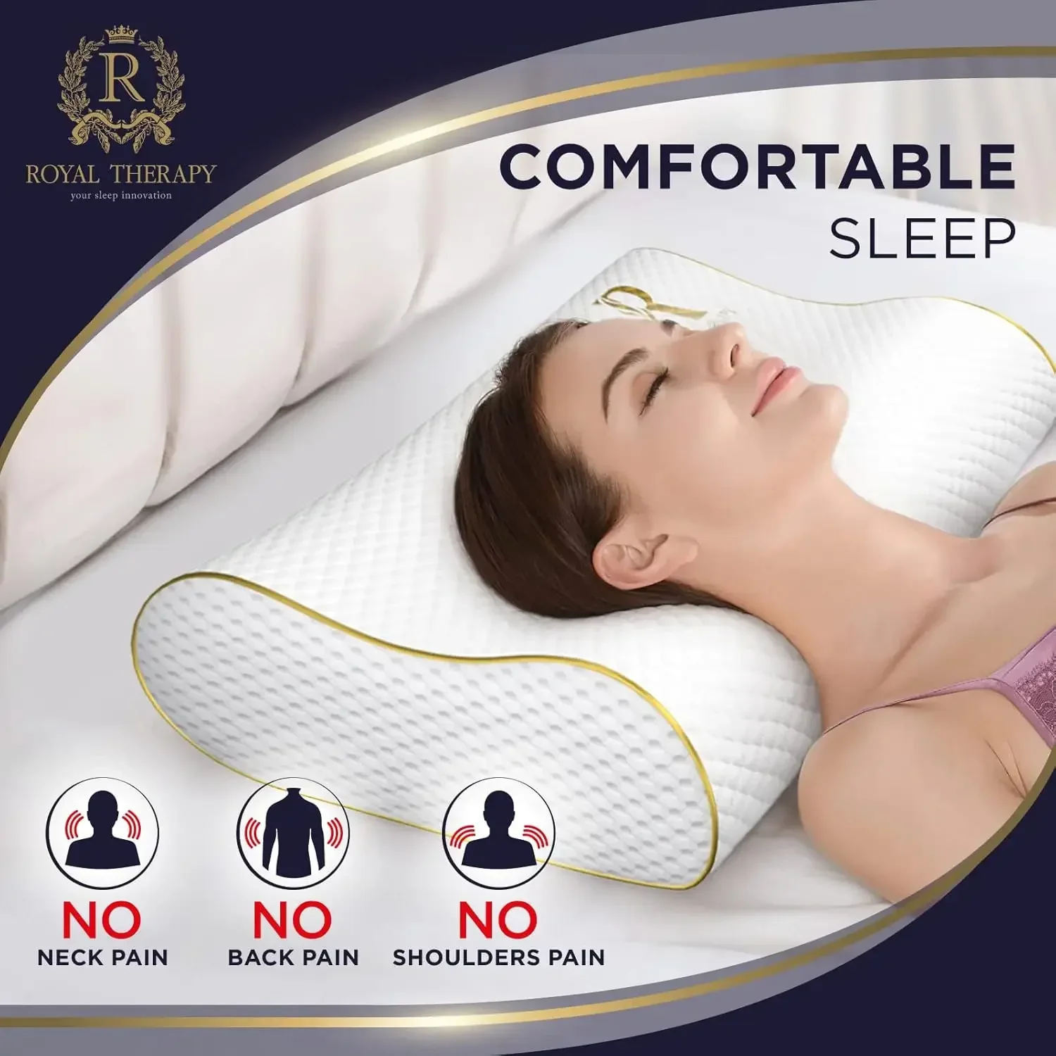 2-Pack Queen Memory Foam Pillo - Memory Foam Orthopedic Pillow Neck Pain recension och pris