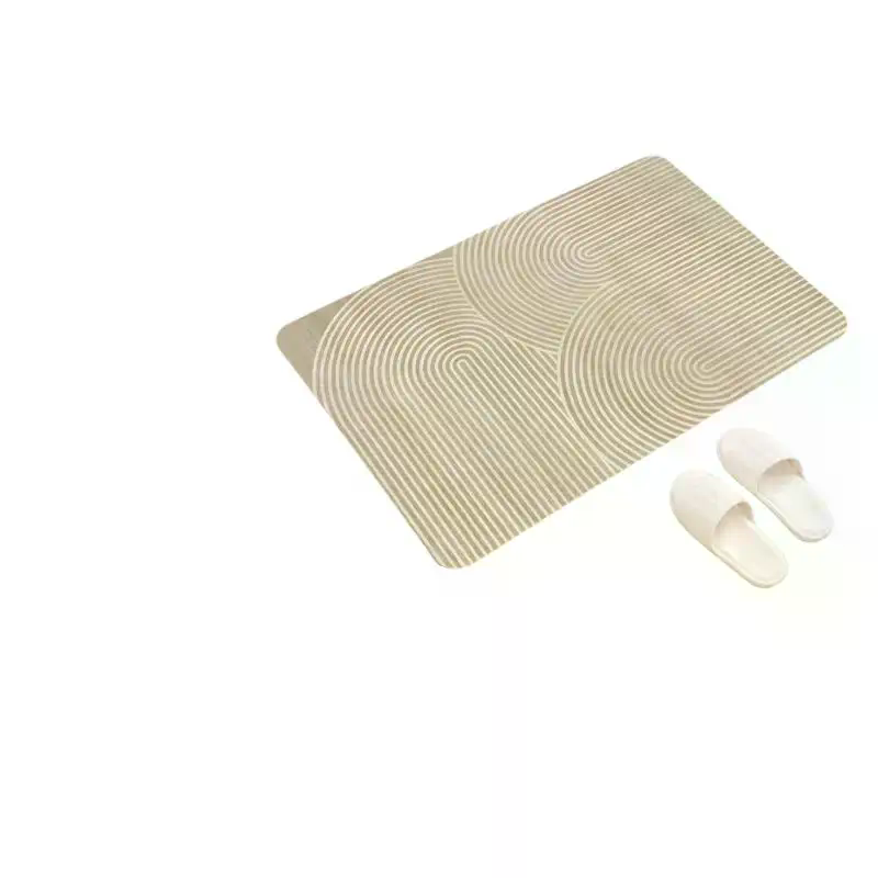 Beige Striped Diatomite Bath M - Quick Dry Diatomite Bath Mat recension och pris