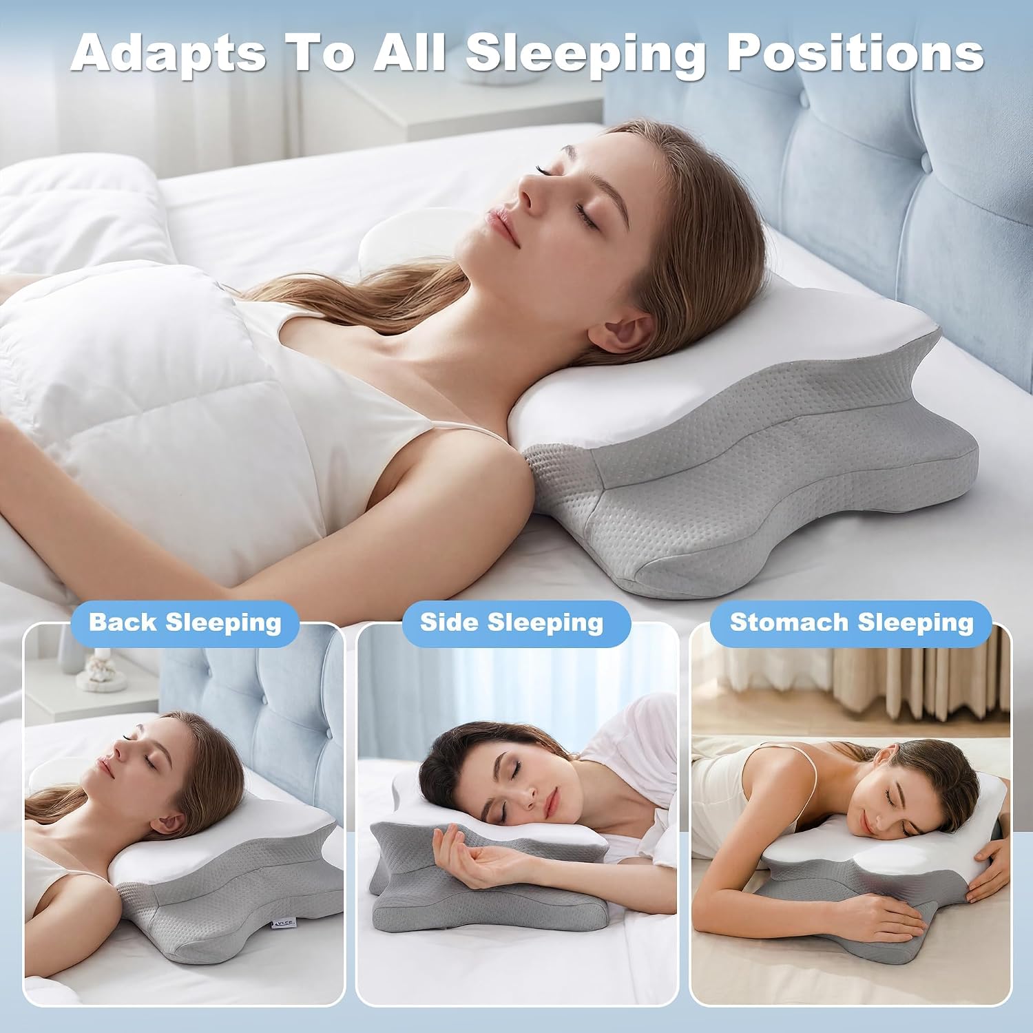 Cervical Neck Pillow for Pain  - Memory Foam Orthopedic Pillow Neck Pain recension och pris