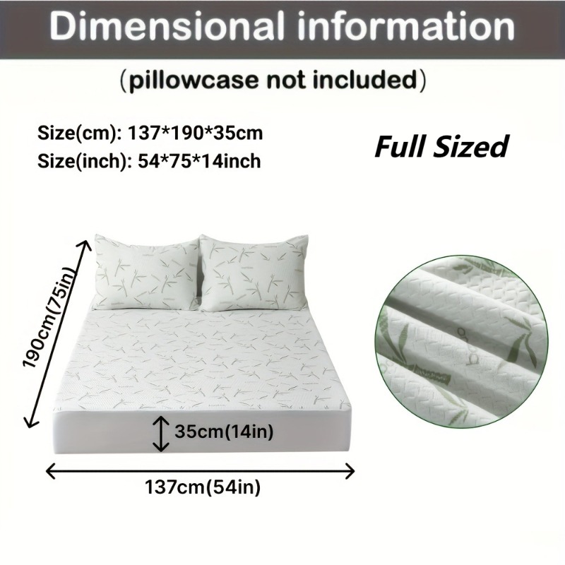 MEICARE 100% Bamboo Fiber Matt - Waterproof Mattress Protector Breathable recension och pris