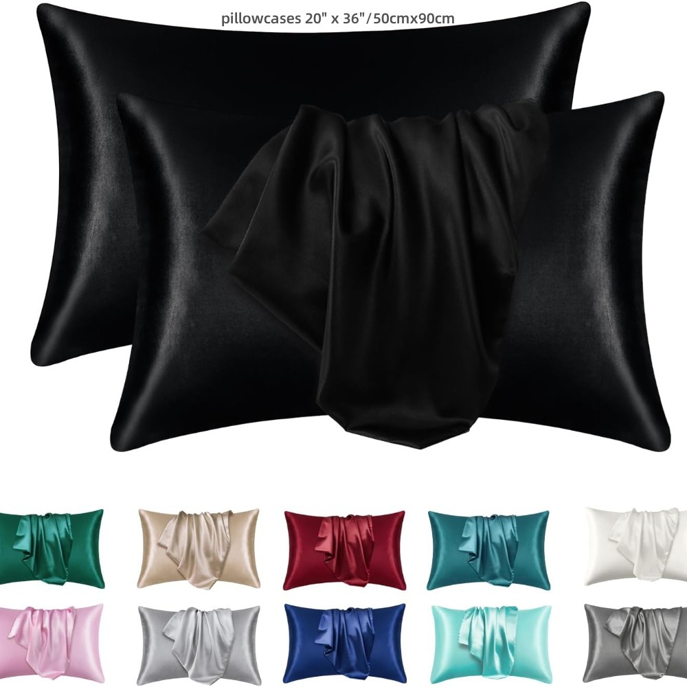 2 Pack Satin Pillowcase for Ha - Satin Silk Pillowcase Hair Skin recension och pris