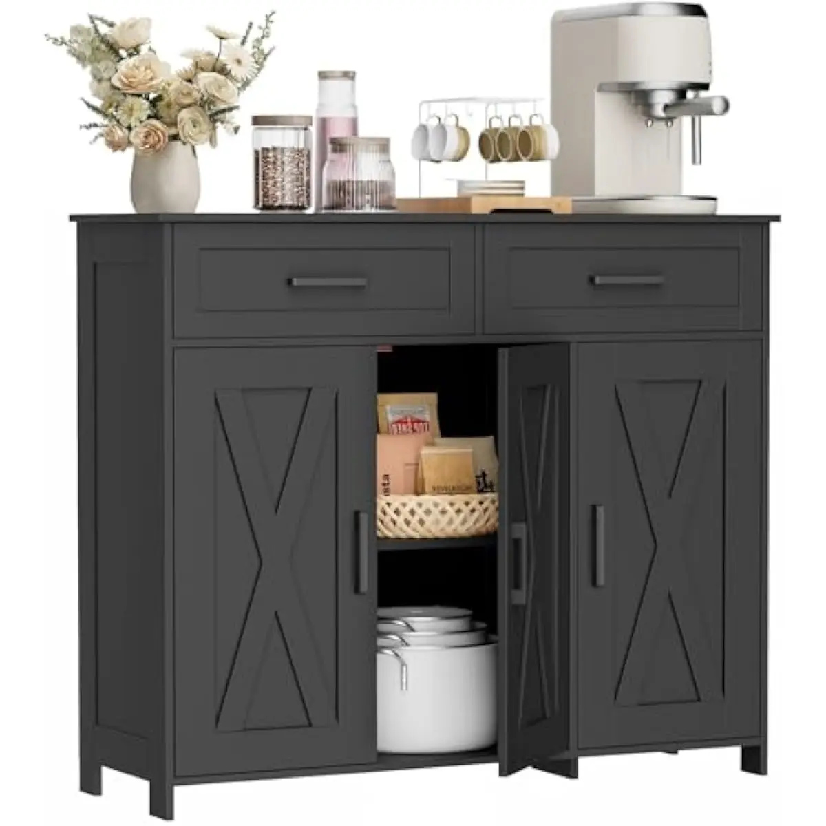 Coffee Bar Storage Cabinet wit - Kitchen recension och pris