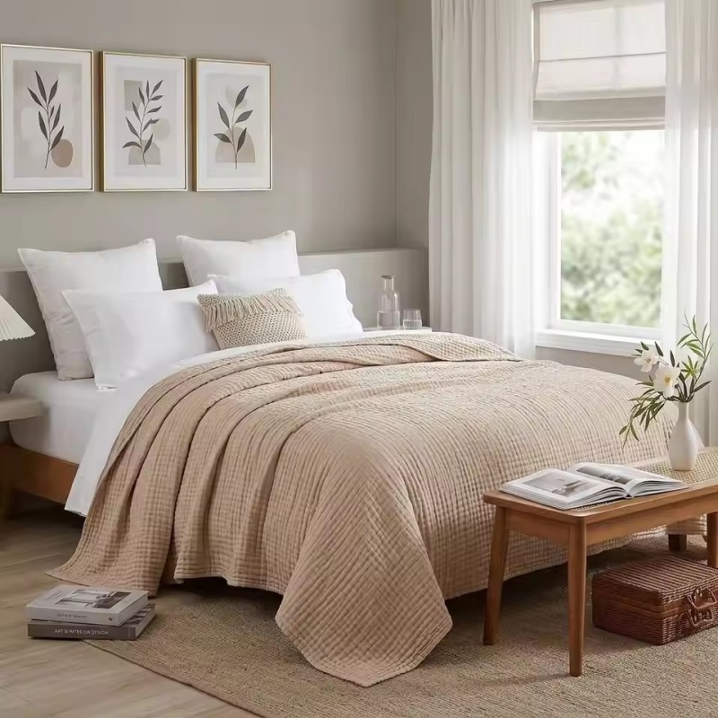 6 Layers Cotton Muslin Blanket - Muslin Cotton Bedspread recension och pris