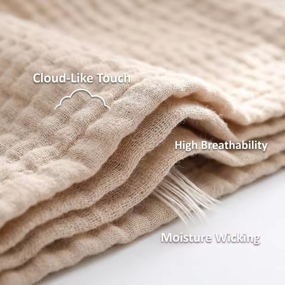 6 Layers Cotton Muslin Blanket - Muslin Cotton Bedspread recension och pris