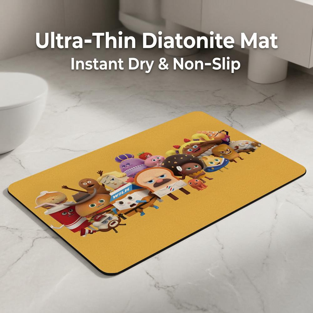 Cartoon B-Bread B-Barbershop F - Quick Dry Diatomite Bath Mat recension och pris