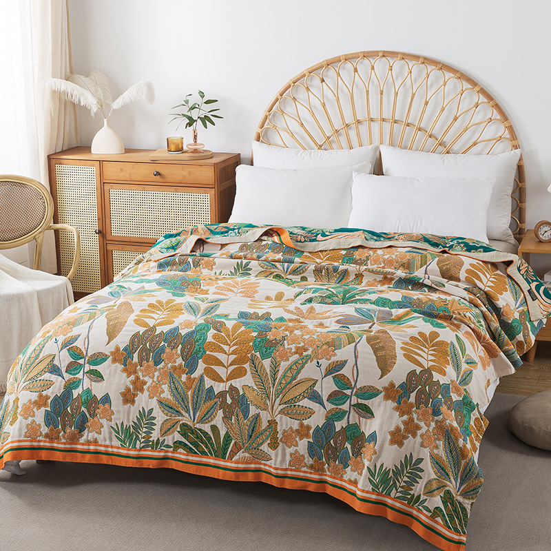 Muslin Gauze Bedspread On The  - Muslin Cotton Bedspread recension och pris