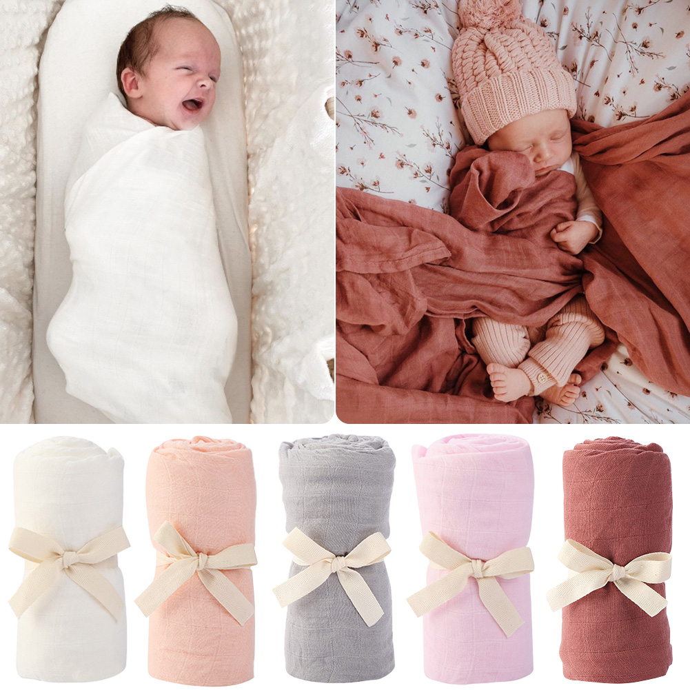 Solid Bamboo Cotton Baby Recei - Muslin Cotton Bedspread recension och pris