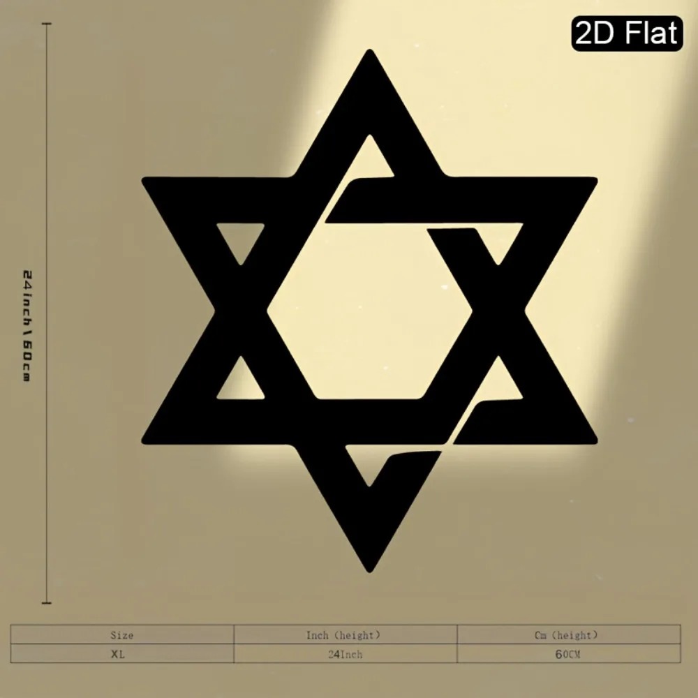 CIFBUY Iron Wall Art Star of D - Home Decor recension och pris