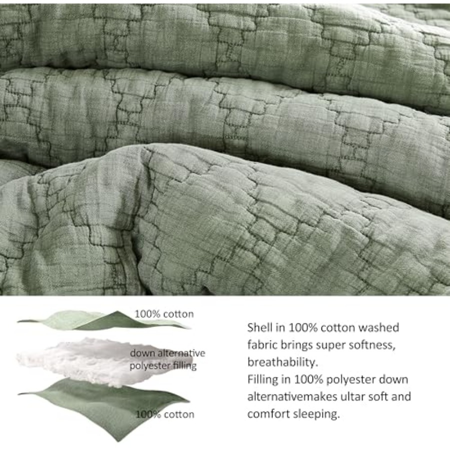 Size Quilt Set Muslin Cotton S - Muslin Cotton Bedspread recension och pris