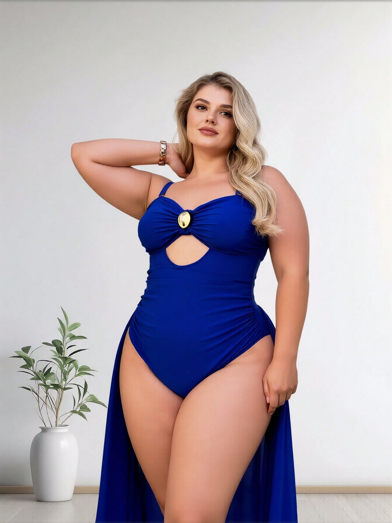 2026 New Plus Size Royal Blue  - Bath recension och pris