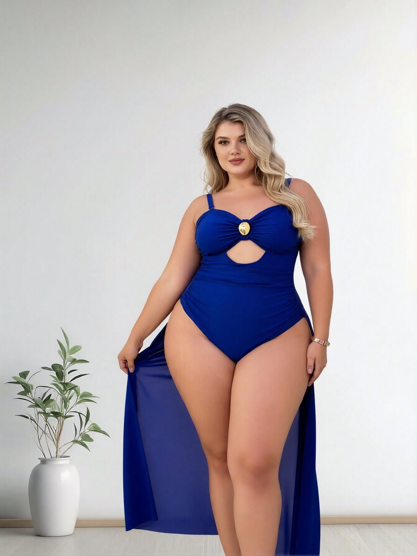 2026 New Plus Size Royal Blue  - Bath recension och pris