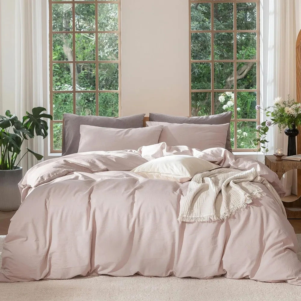 Duvet Cover Set 100% Washed Co - Duvet Cover Sets With Zipper recension och pris