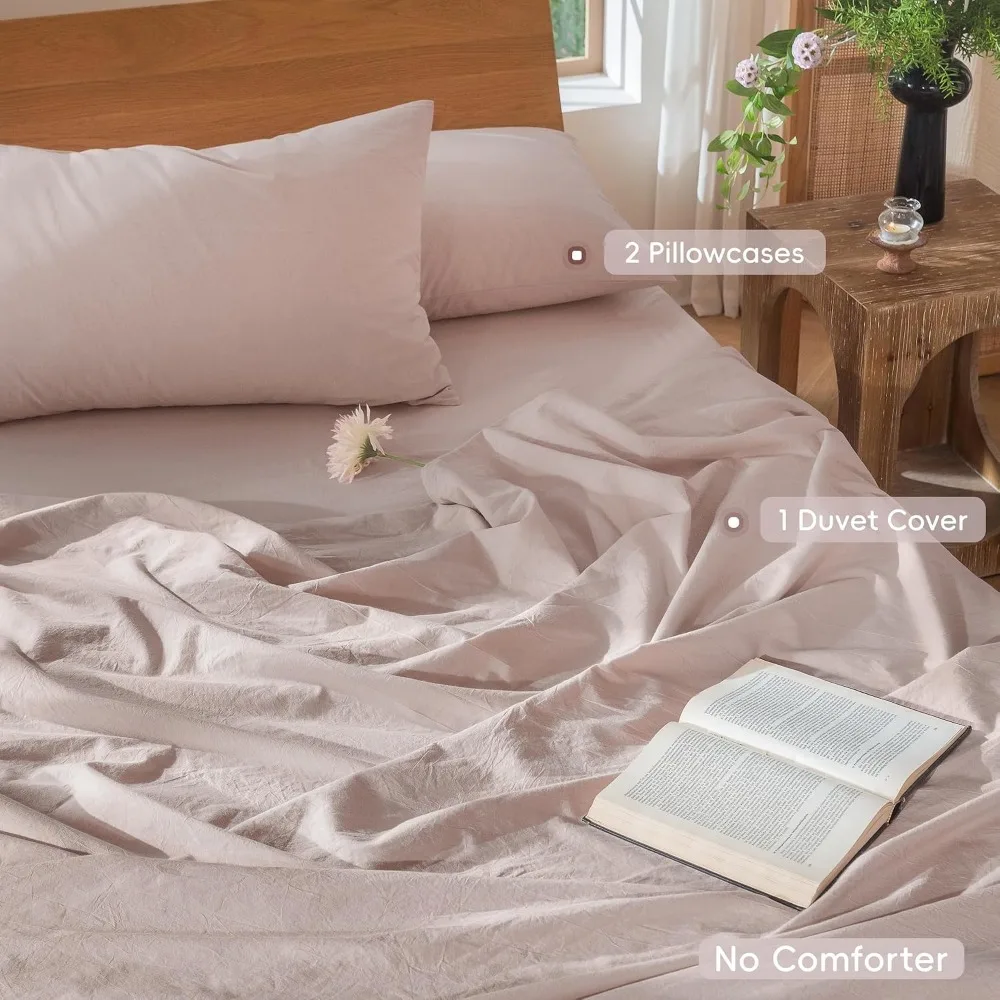 Duvet Cover Set 100% Washed Co - Duvet Cover Sets With Zipper recension och pris