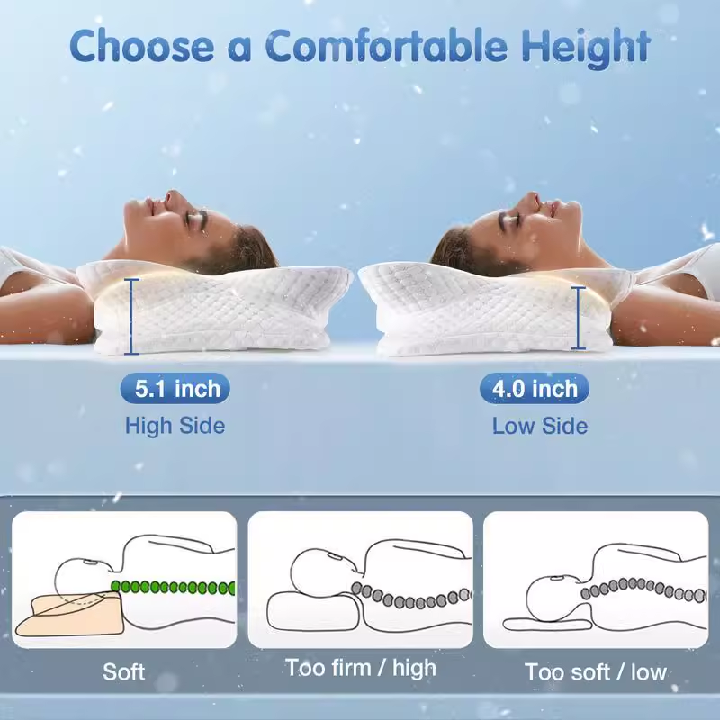 Ergonomic Orthopedic Memory Fo - Memory Foam Orthopedic Pillow Neck Pain recension och pris