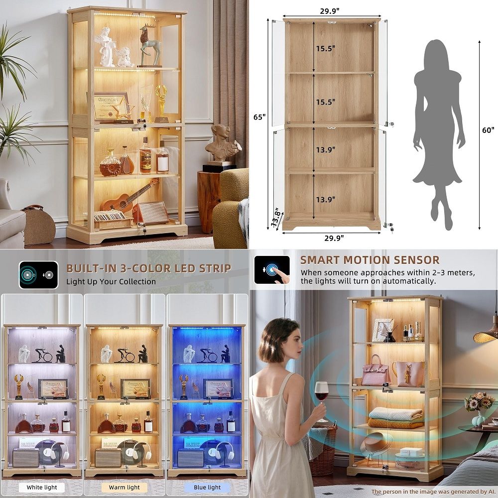 Farmhouse Glass Display Cabine - Lighting recension och pris