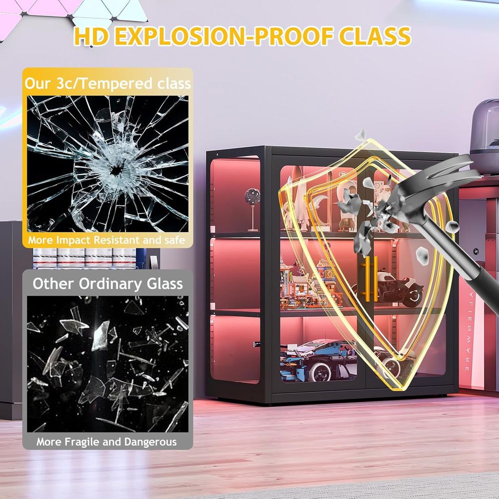 34 Tall Glass Door Display Cab - Lighting recension och pris