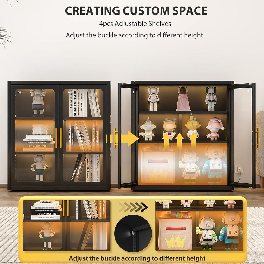 34 Tall Glass Door Display Cab - Lighting recension och pris