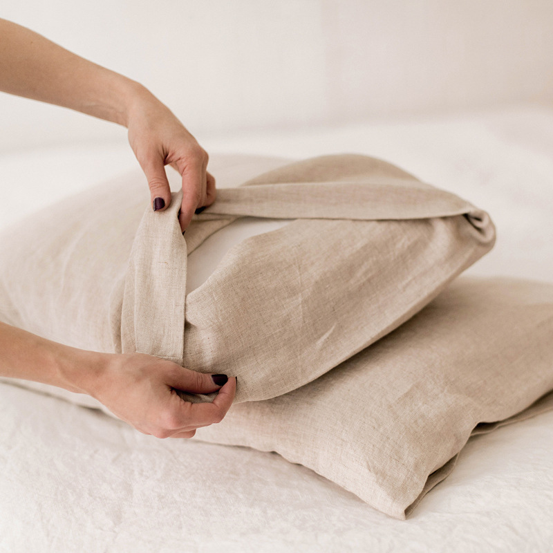 Pure Organic Flax Linen Beddin - Duvet Cover Sets With Zipper recension och pris