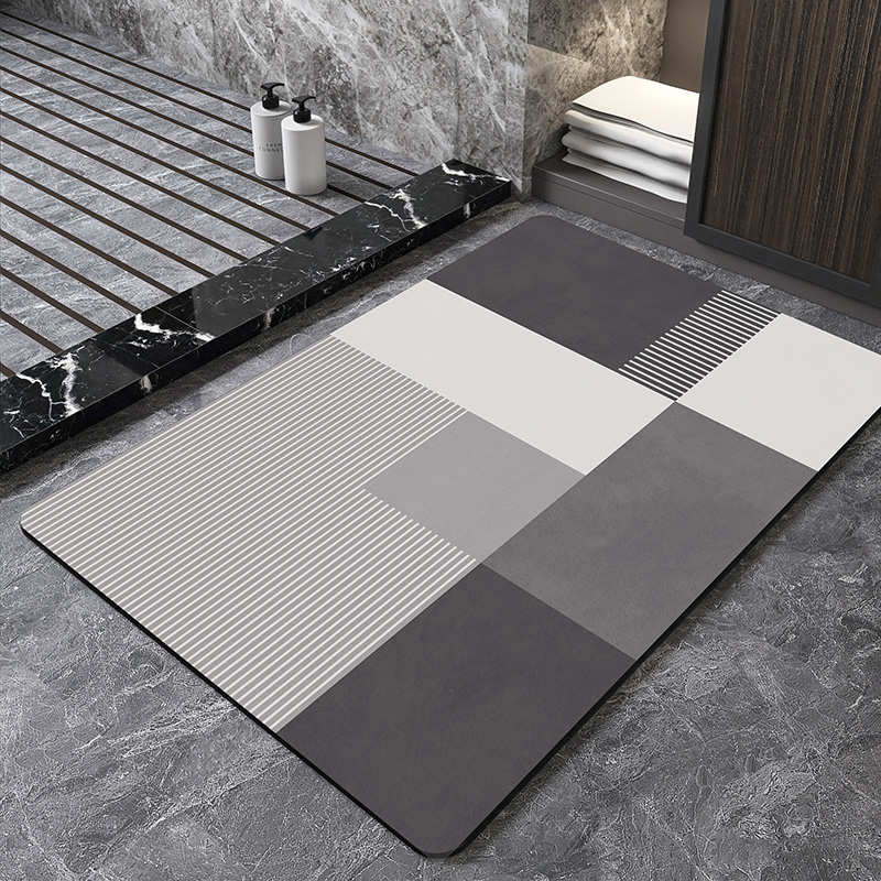 Nordic Geometric Diatomite Bat - Quick Dry Diatomite Bath Mat recension och pris