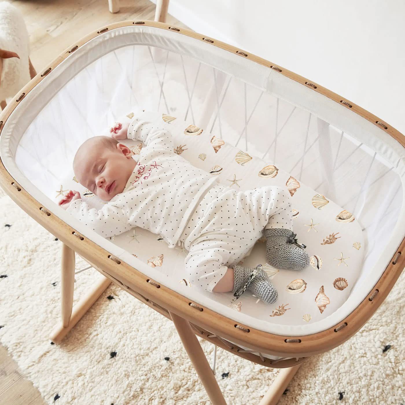 2PCS Baby Bassinet Sheet Musli - Muslin Cotton Bedspread recension och pris