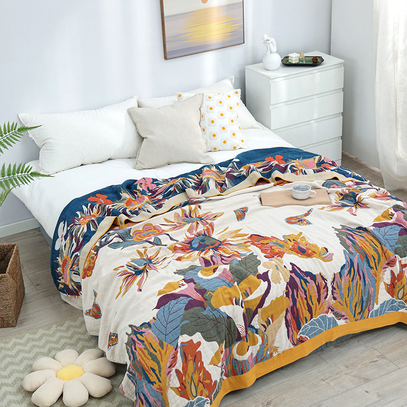 Simple Cotton Blanket Muslin G - Muslin Cotton Bedspread recension och pris