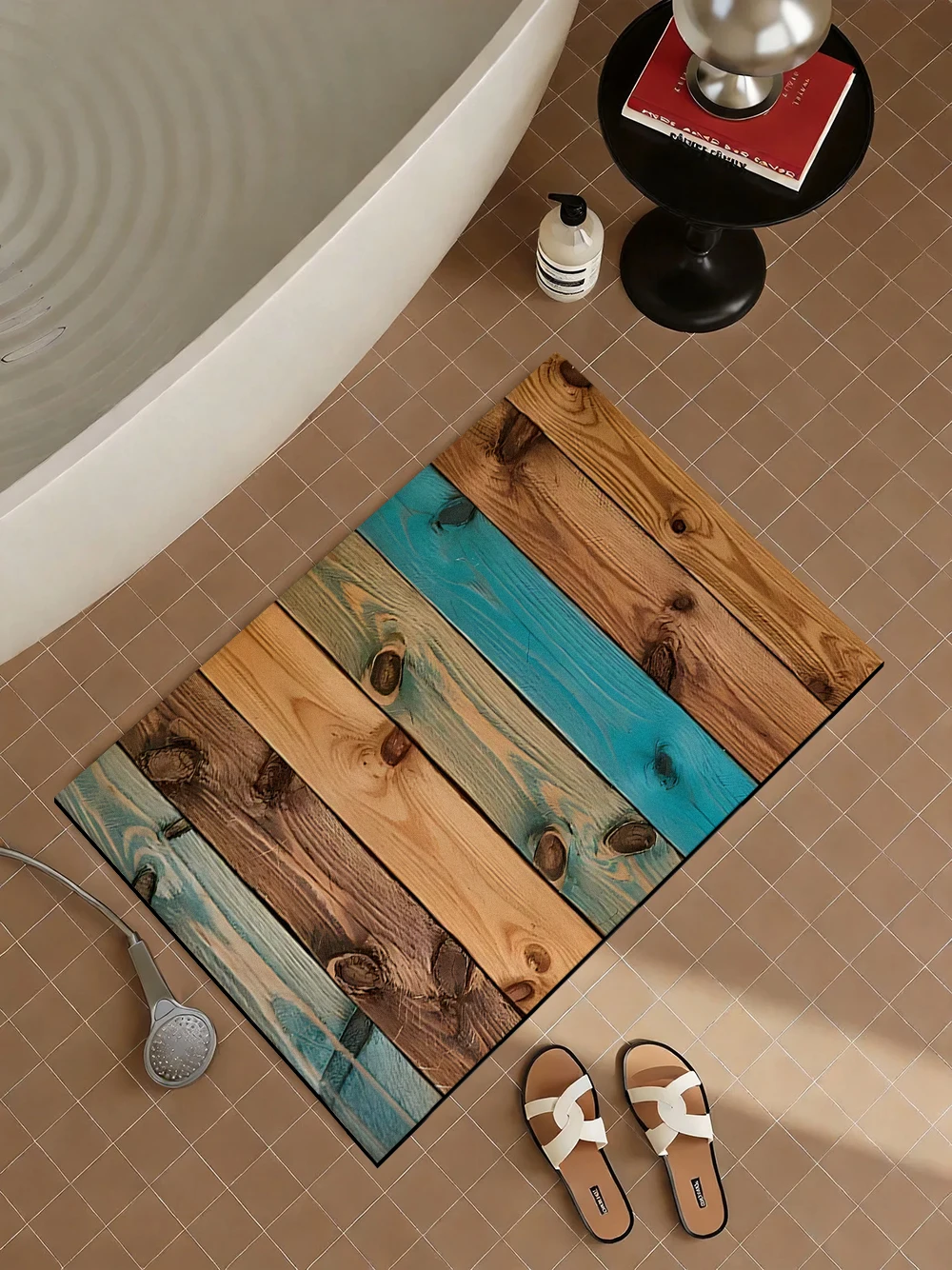 Vintage Reclaimed Wood Diatomi - Quick Dry Diatomite Bath Mat recension och pris