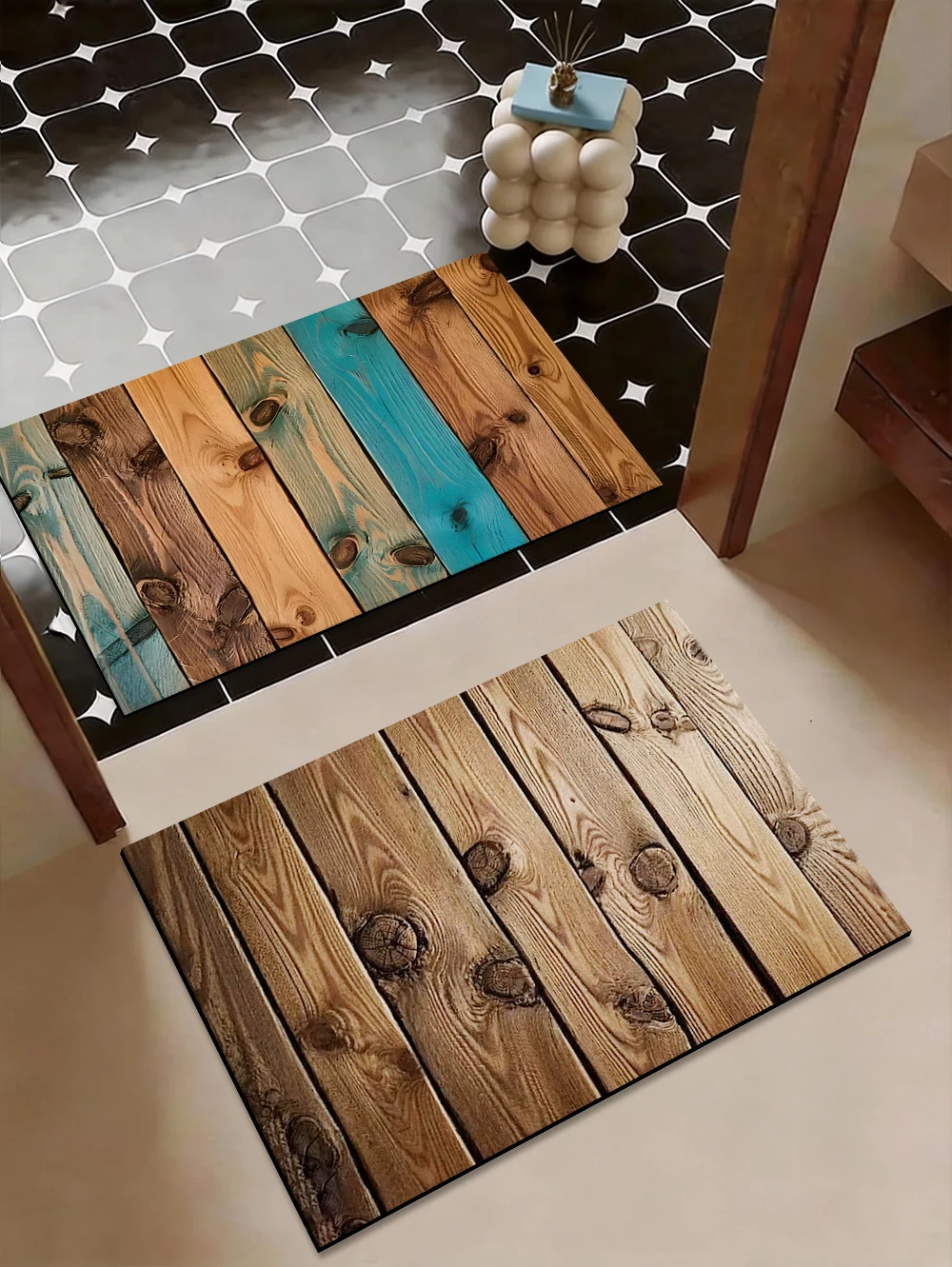 Vintage Reclaimed Wood Diatomi - Quick Dry Diatomite Bath Mat recension och pris